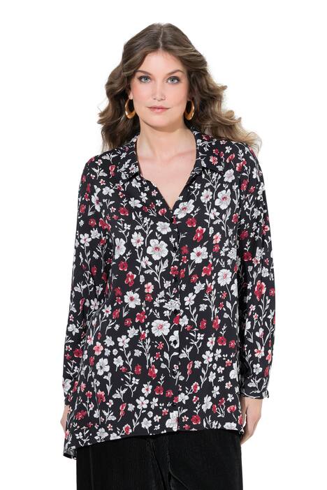 Halenka, A střih, mašlový potisk, dlouhé rukávy