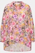 Bluse, A-form, blomsterprint, lange ærmer