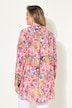 Bluse, A-form, blomsterprint, lange ærmer