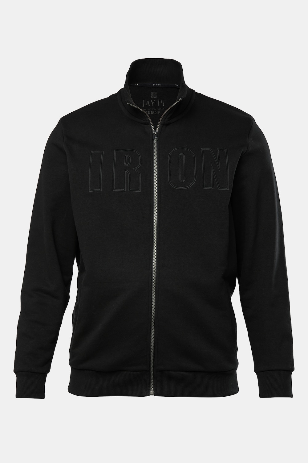 JAY-PI Sweatjacke, Bauchfit, Fitness, Badges, bis 7 XL