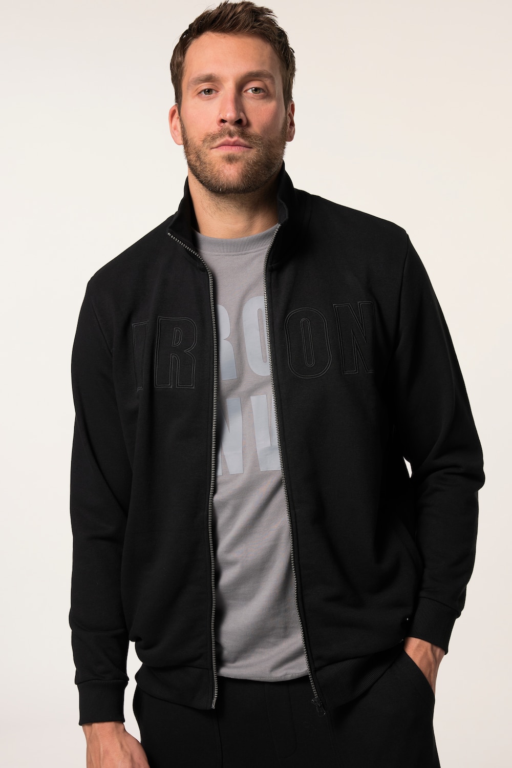 Große Größen JAY-PI Sweatjacke Fitness, Herren, schwarz, Größe: 4XL, Baumwolle/Polyester, JAY-PI