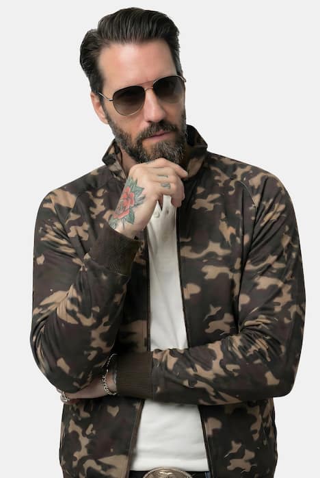 JAY-PI Funktions-Trainingsjacke, Fitness, atmungsaktiv, Camouflage, bis 7 XL