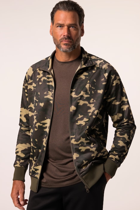 Veste de survêtement JAY-PI, matière technique et respirante, collection Fitness, imprimé camouflage – jusqu'au 7 XL