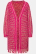 Long cardigan with  fringed hem