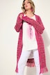 Long cardigan with  fringed hem