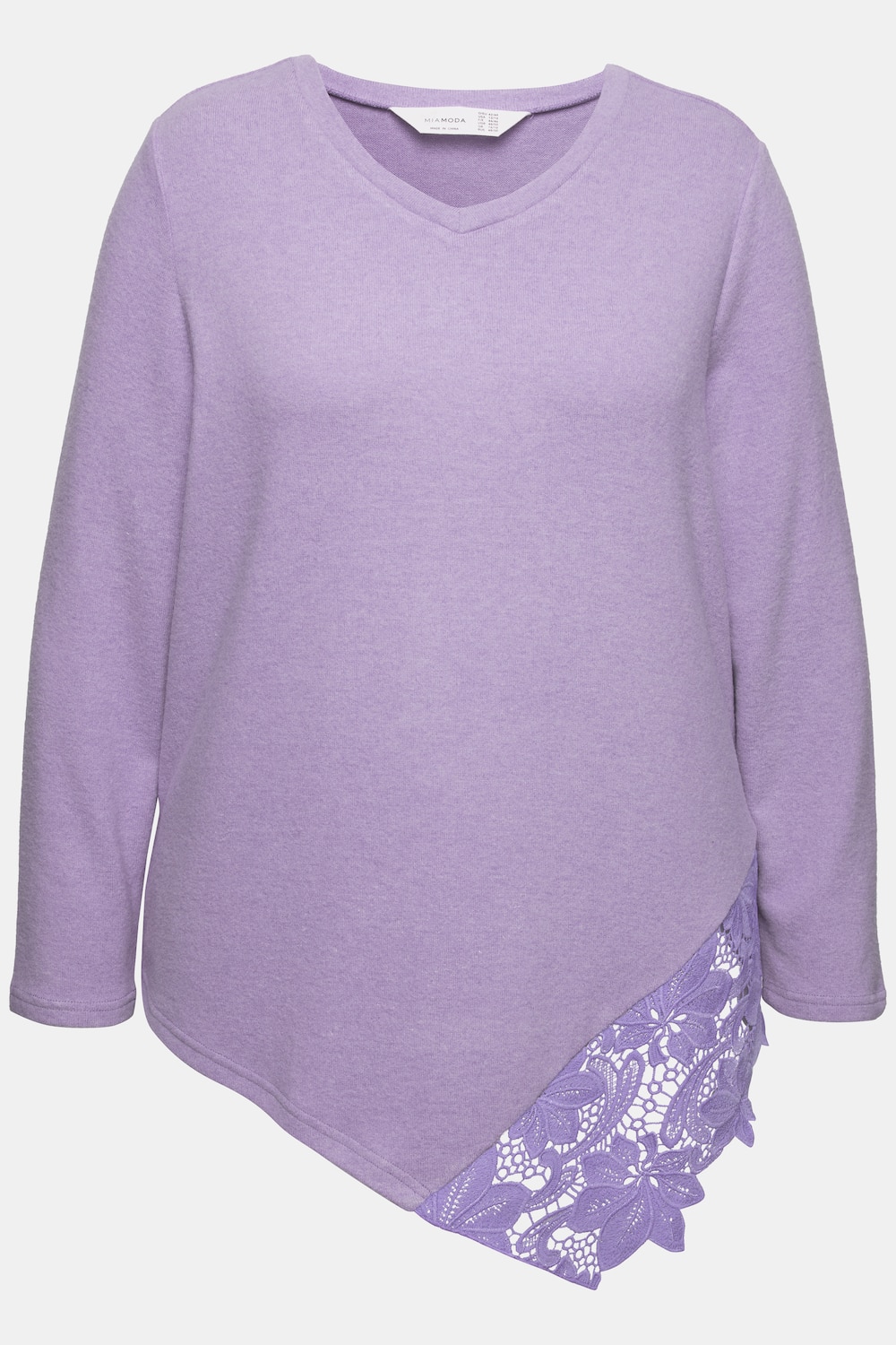 Stora storlekar Tröja, Dam, lila, storlek: 46/48, Polyester/Viskos, Mia Moda