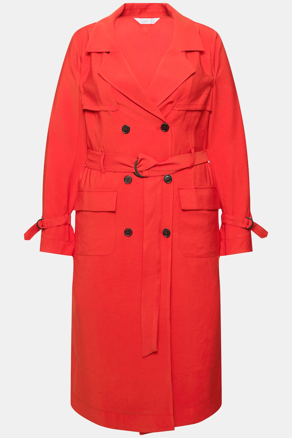 Stora storlekar Trenchcoat, Dam, röd, storlek: 48, Viskos, Mia Moda