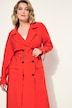 Trenchcoat, klassisk pasform, denimlook