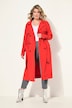 Trenchcoat, klassisk pasform, denimlook