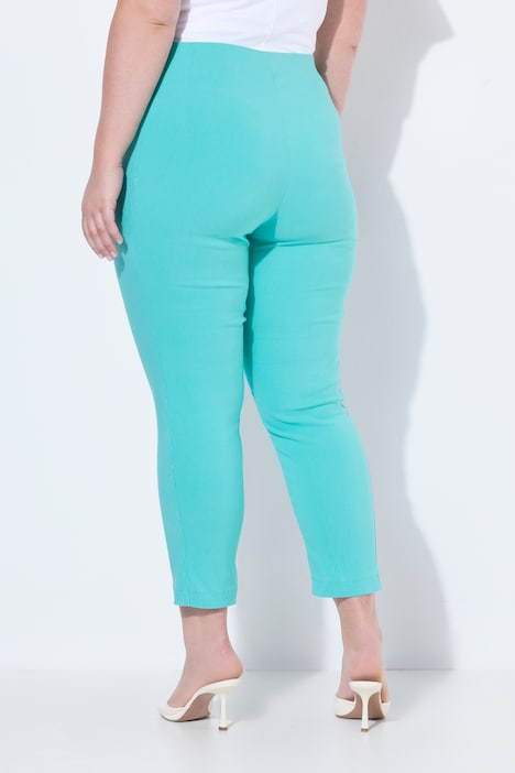 Bengalin-Hose, elastischer Slim Fit, Metallic-Druck