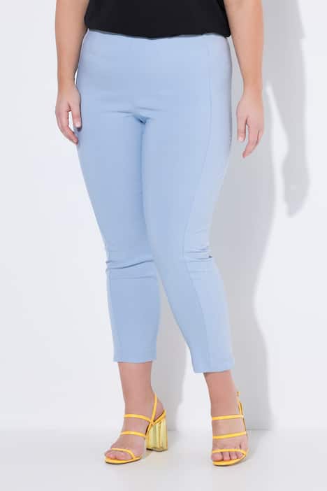 Bengaline broek, elastische Slim Fit, metallic print