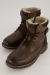 Boots Dockers en cuir véritable., doublure bien chaude, lacets et fermeture zippée