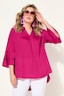 Bluse, A-form, satin, 3/4-lange ærmer med dobbelt flæse