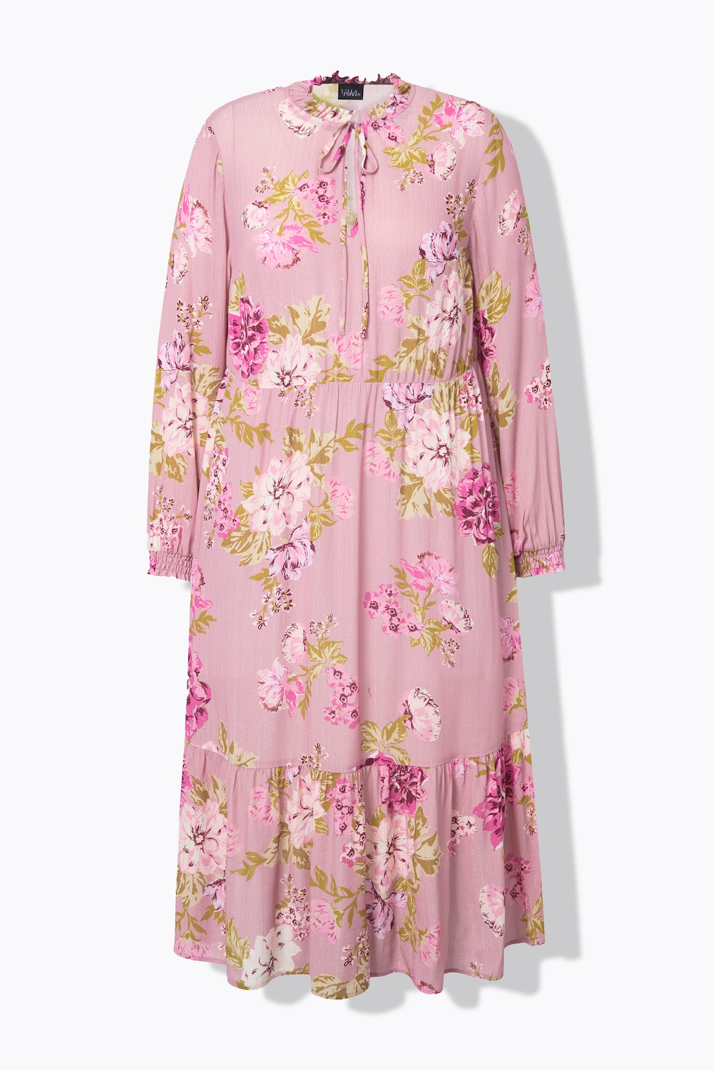 Stora storlekar Midiklänning, Dam, rosa, storlek: 50, Viskos, Mia Moda