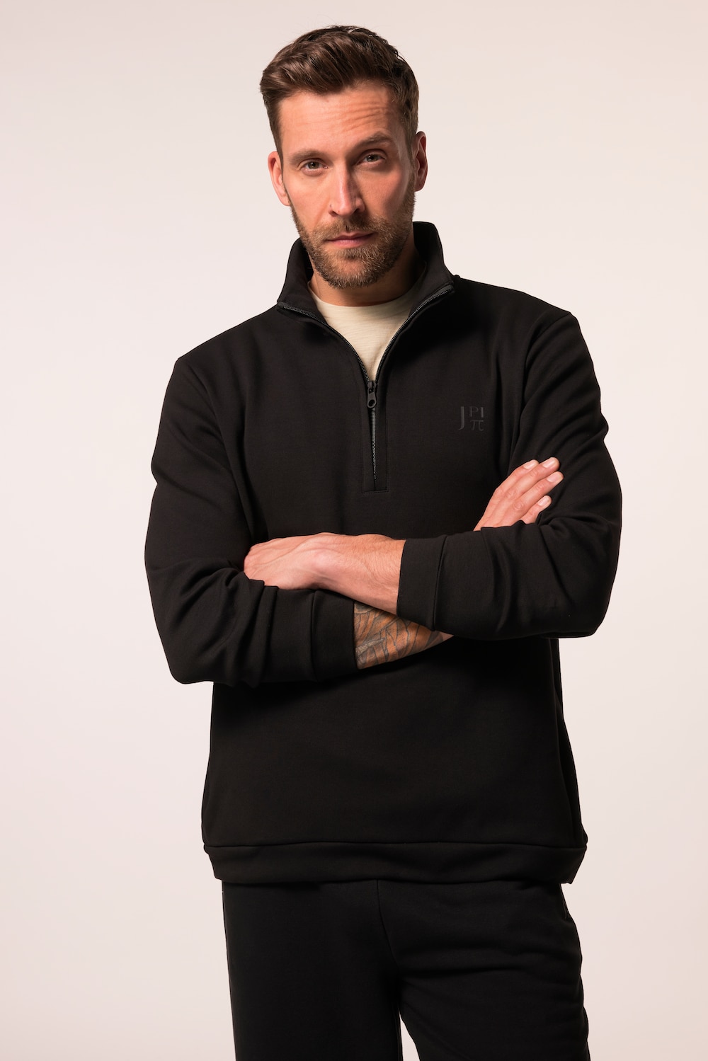 JAY-PI Troyer Bauchfit, Fitness, Zipper, Nahttaschen, bis 7 XL