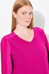 Tunika, A-Linie, Chiffon-Langarm, V-Ausschnitt