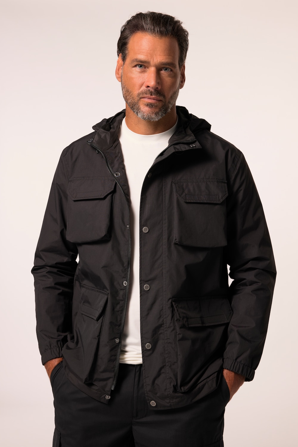 Stora storlekar Funktionsjacka, Her, svart, storlek: 4XL, Polyester/Syntetfibrer, JAY-PI