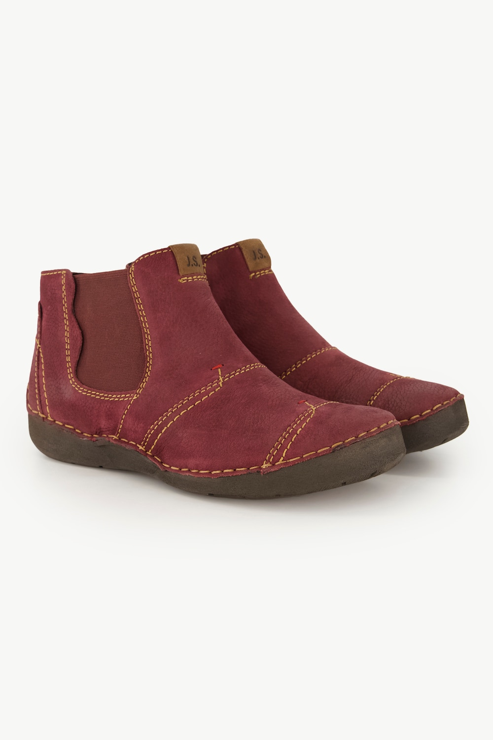 Leder-Chelseaboots, Damen, lila, Größe: 39, Polyester/Leder, Ulla Popken