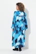 Maxikleid, Krepp, Oversized, Tunika-Ausschnitt, Langarm