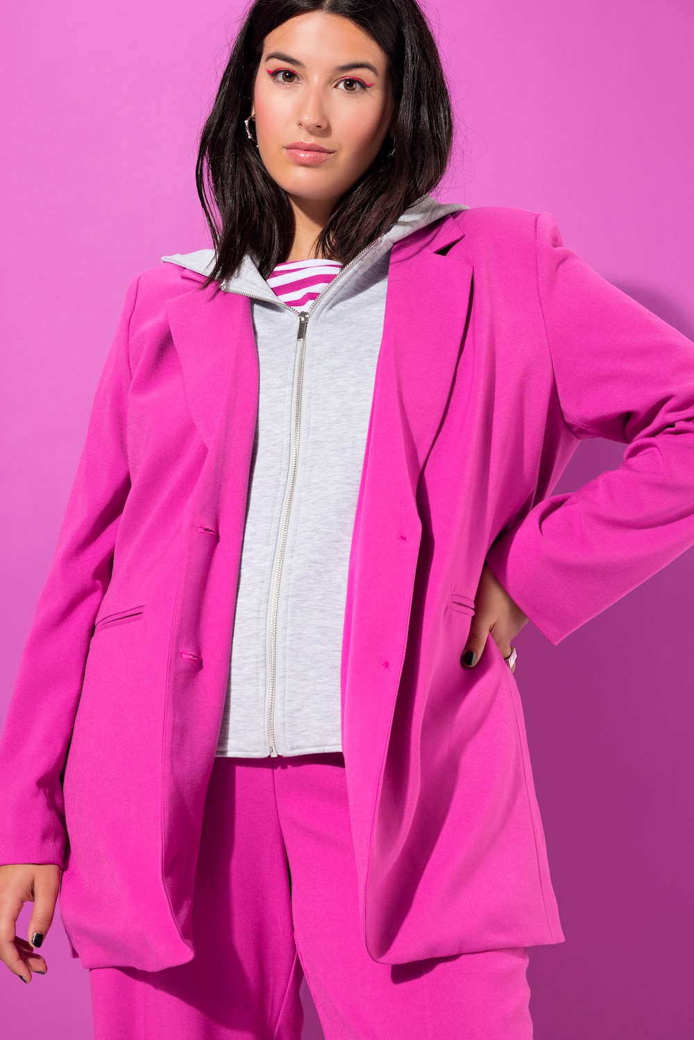 Große Größen Blazer, Damen, rosa, Größe: 50/52, Polyester/Viskose, Studio Untold