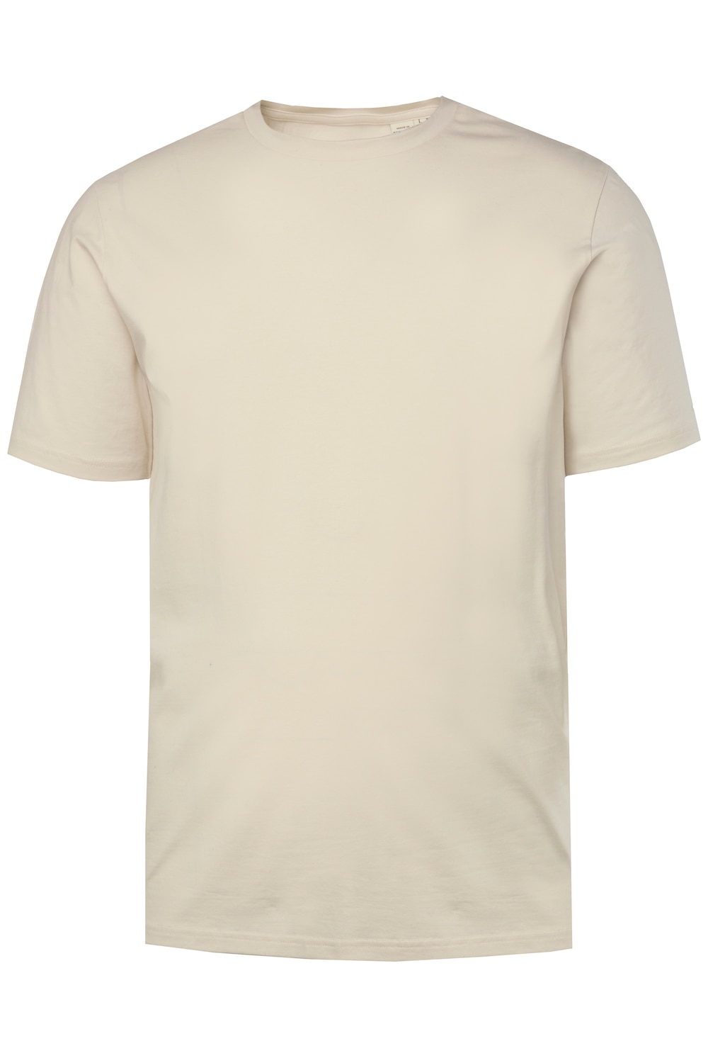 Stora storlekar Basic T-shirt, Her, beige, storlek: 7XL, Bomull, JP-Aware