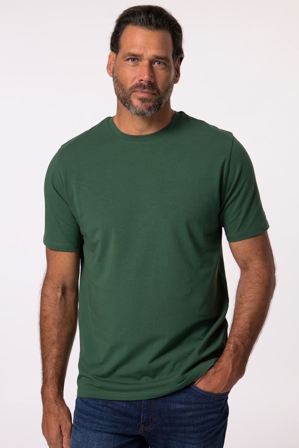 Große Größen JP AWARE Basic-T-Shirt, Herren, grün, Größe: 8XL, Baumwolle, JP-Aware