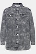 Denimjakke, oversized, stjerneprint