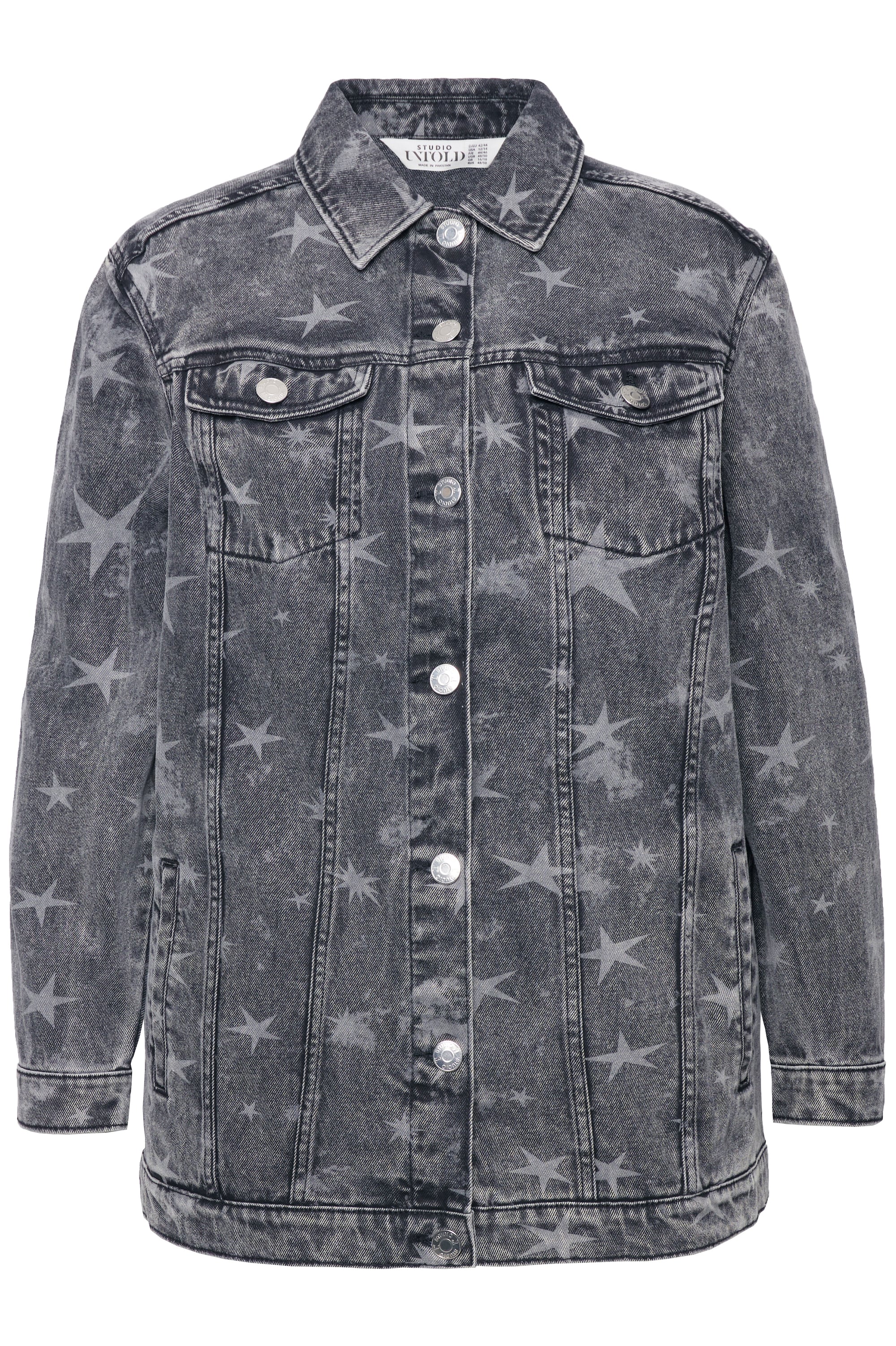 Studio Untold Damen große Größen Jeansjacke oversized Sternen Print 834083