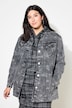 Denimjakke, oversized, stjerneprint