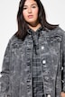 Denimjakke, oversized, stjerneprint
