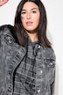 Denimjakke, oversized, stjerneprint