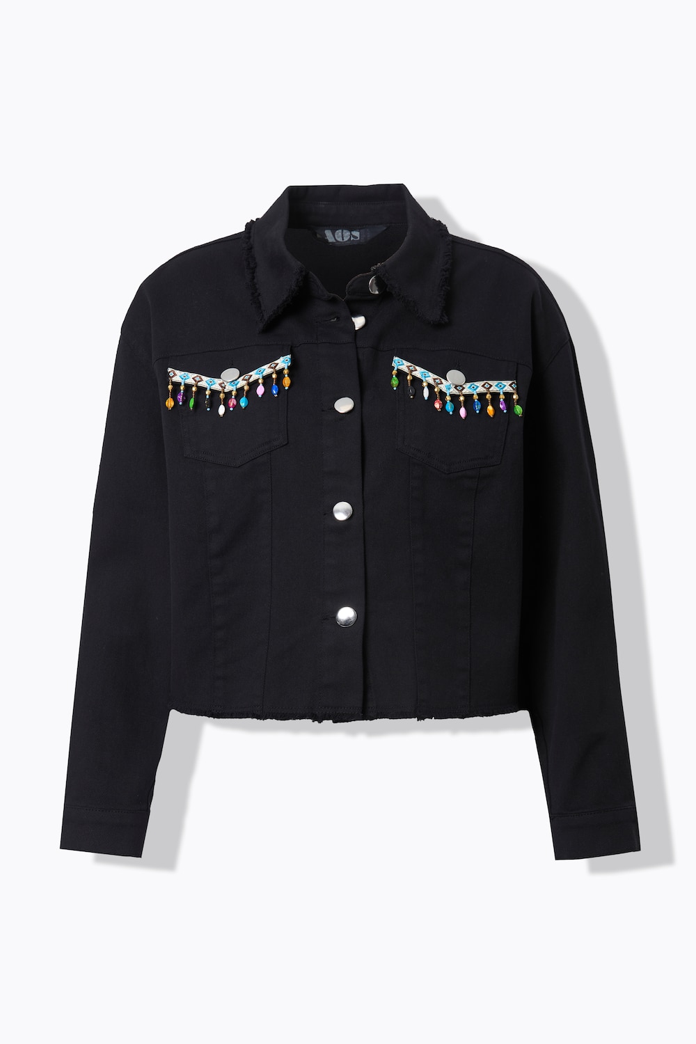 Stora storlekar Twilljacka, Dam, svart, storlek: 50, Bomull, Angel of Style