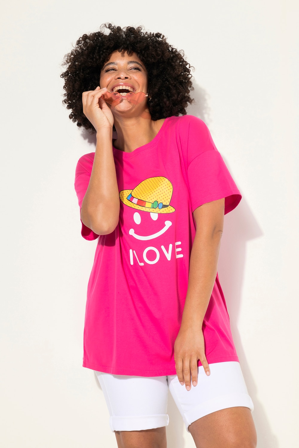 T-shirt, A-lijn, smiley, puntzoom