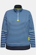 Bluzka, mieszanka pasków, klasyczna, półgolf, długi rękaw