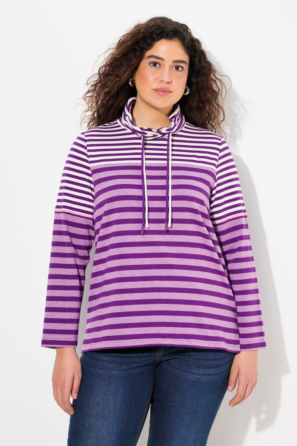 Große Größen Shirt, Damen, lila, Größe: 54/56, Baumwolle/Polyester, Ulla Popken