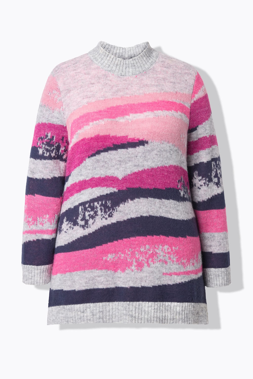 Stora storlekar Tröja, Dam, grå, storlek: 54/56, Syntetfibrer/Polyester, Ulla Popken