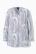 Graphic Long Sleeve Satin Blouse