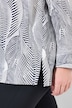 Graphic Long Sleeve Satin Blouse