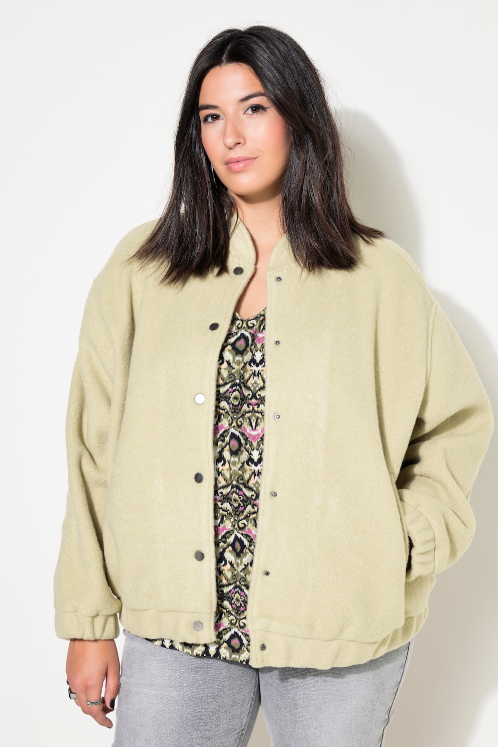 Große Größen Blouson, Damen, braun, Größe: 42/44, Polyester, Studio Untold