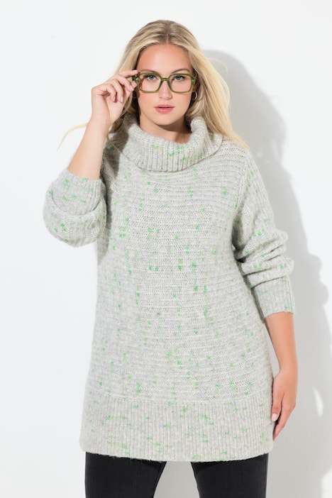Pullover, Spaceyarn-Effekt, Rollkragen, Langarm