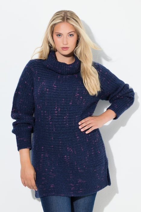 Pullover, Spaceyarn-Effekt, Rollkragen, Langarm