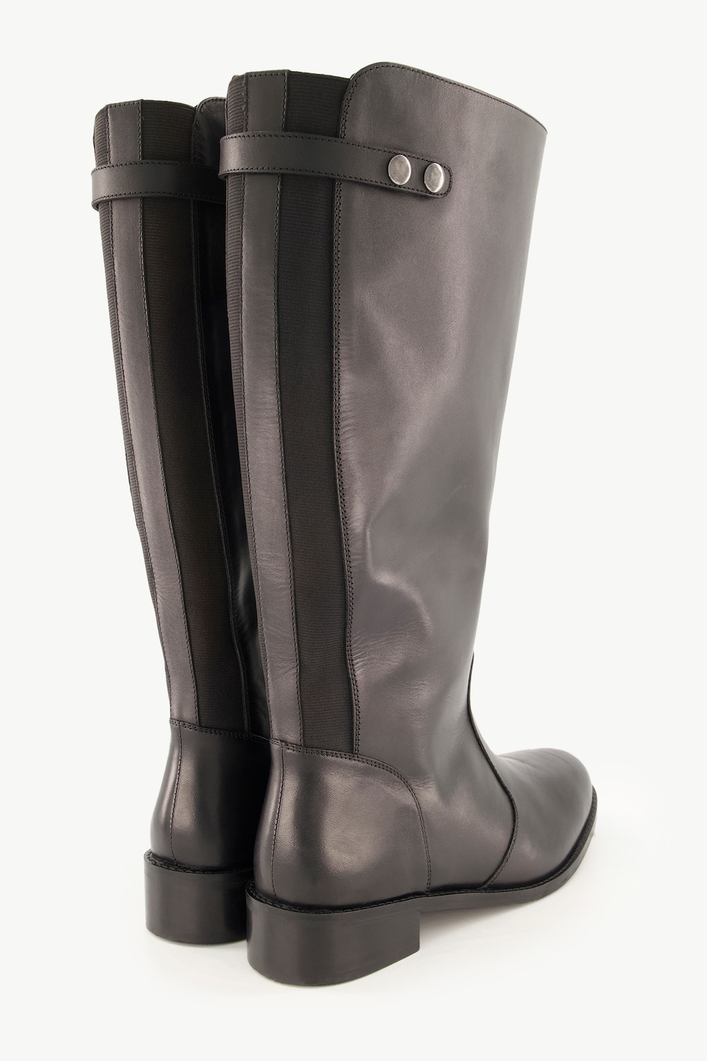 Stora storlekar Skinnboots, Dam, svart, storlek: 43, Läder/Annat, Ulla Popken
