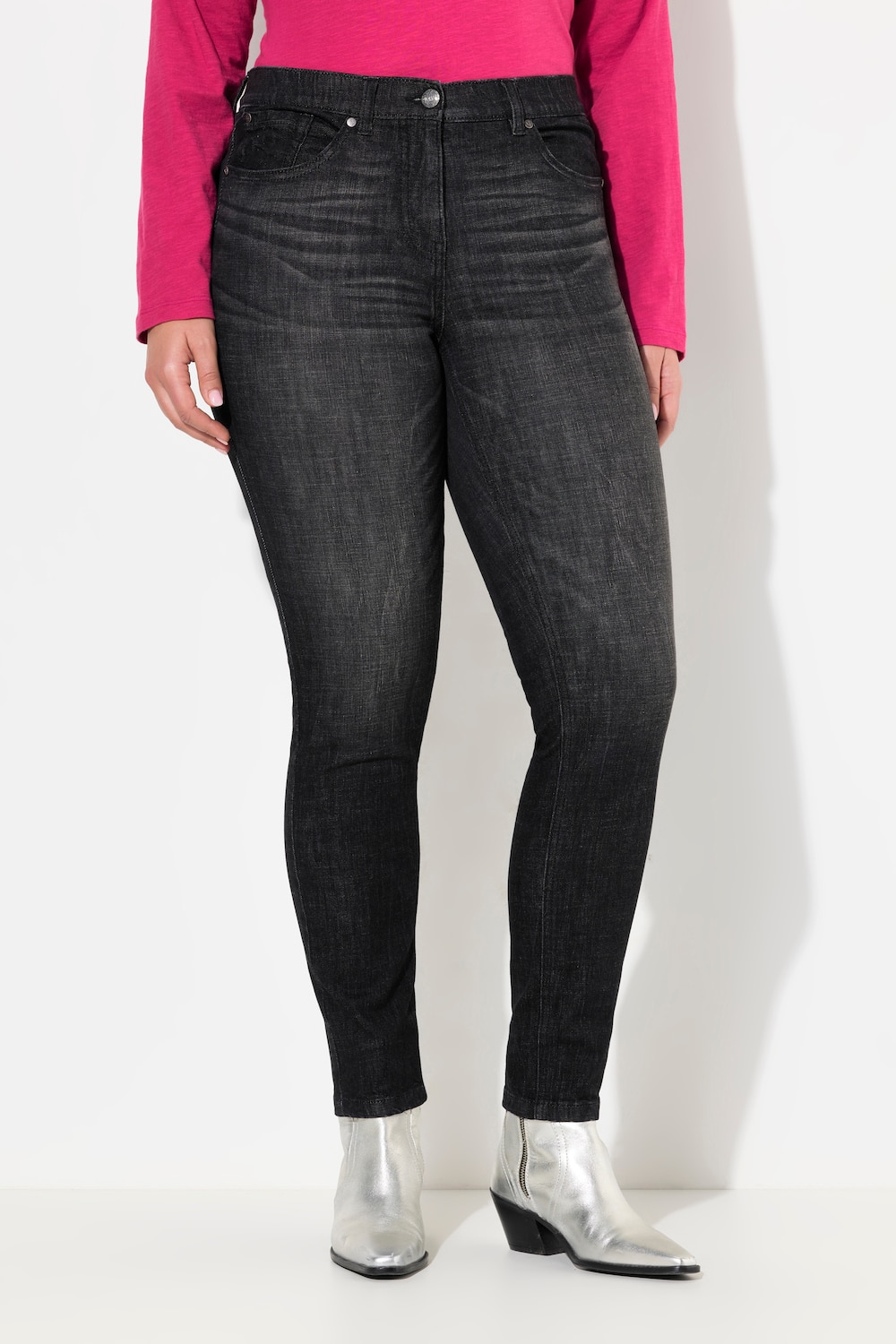 Große Größen Jeans Sarah, Damen, schwarz, Größe: 29, Baumwolle/Polyester, Ulla Popken