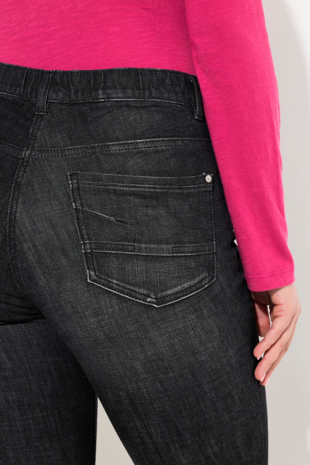 Stora storlekar Jeans Sarah, Dam, svart, storlek: 42, Bomull/Polyester, Ulla Popken