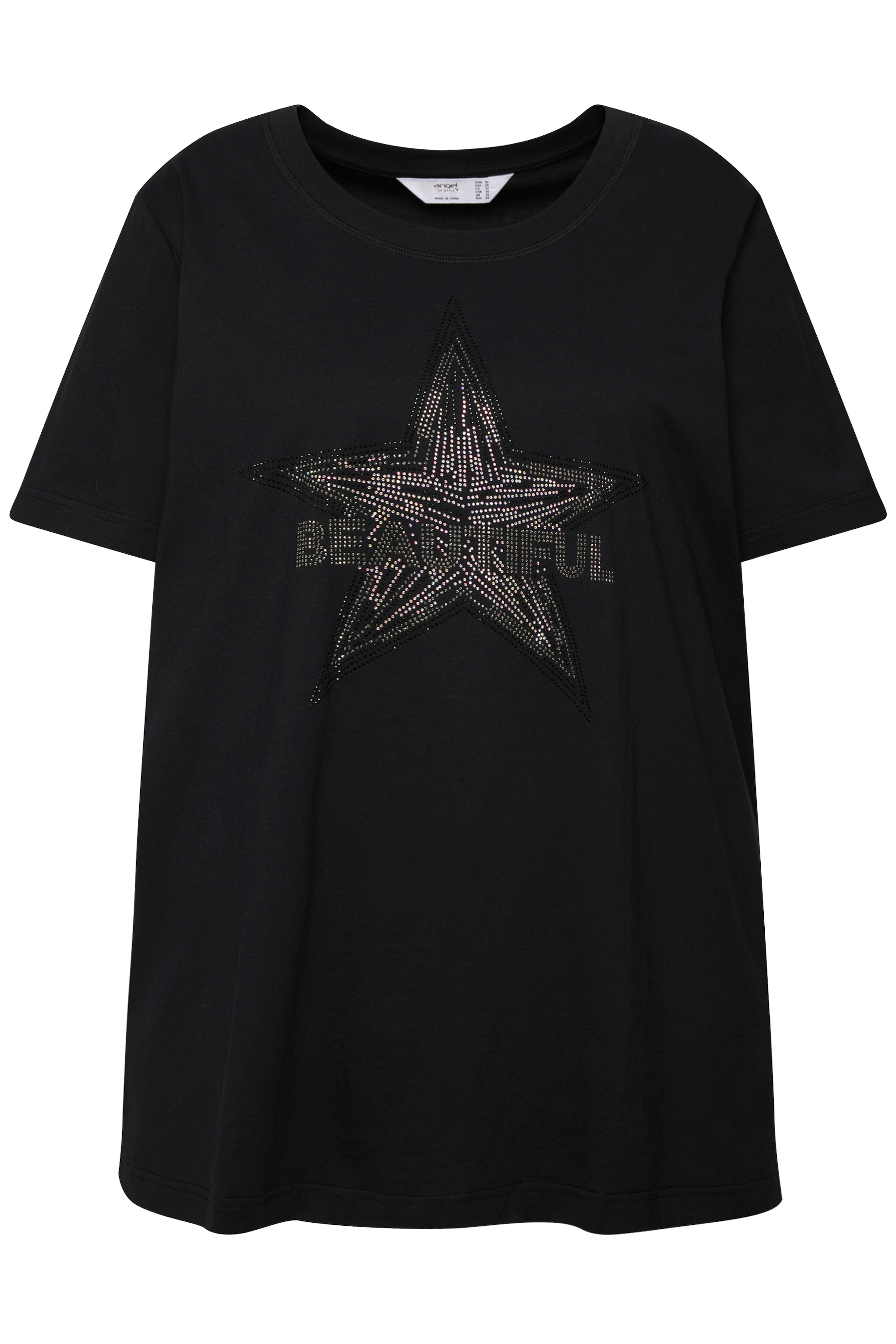 Angel of Style Damen große Größen T Shirt Ziernieten Stern Halbarm 834161