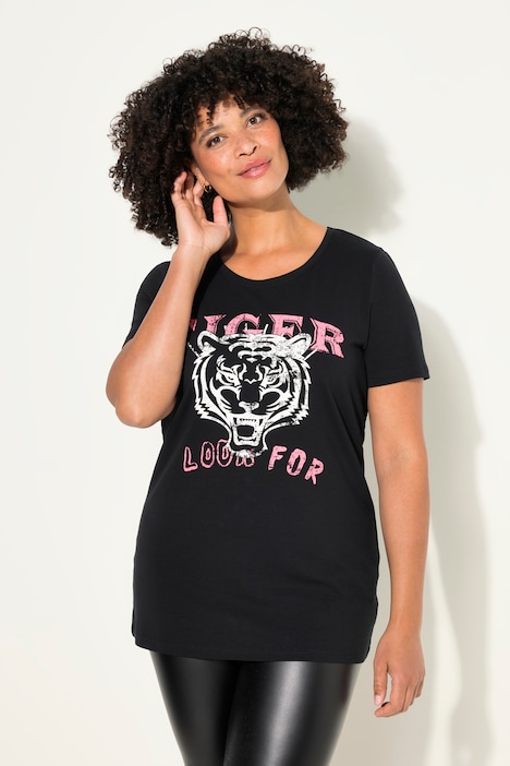 T-Shirt, Classic Fit, Tiger-Print