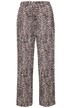 Plisované kalhoty, široké nohavice, vysoký pas, leopardí vzor