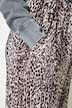 Pantalón, pernera ancha, cintura alta, plisado, leopardo