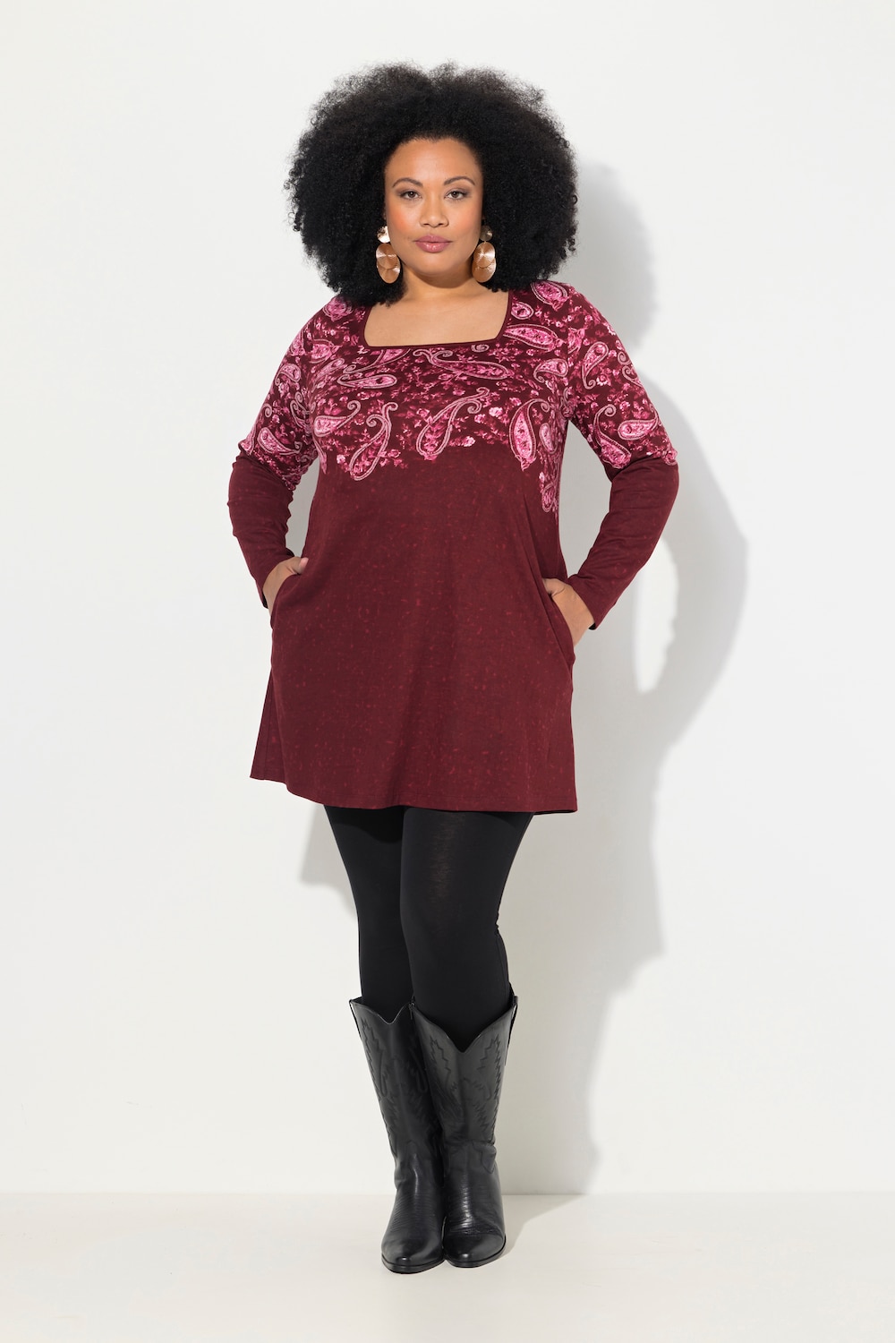 Große Größen Longshirt, Damen, lila, Größe: 46/48, Baumwolle, Ulla Popken