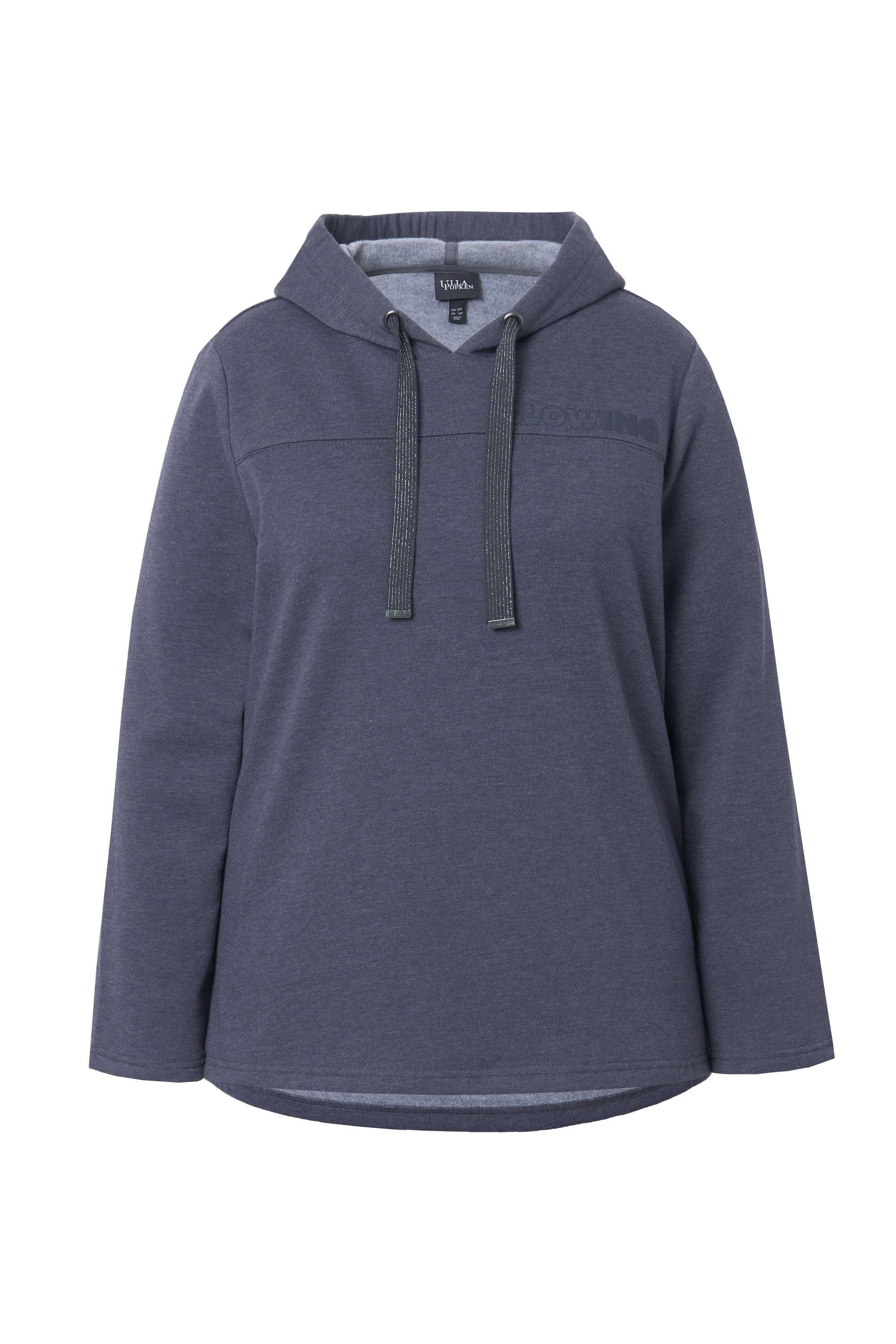 Ulla Popken Damen große Größen Sweatshirt Schriftdruck Classic Kapuze